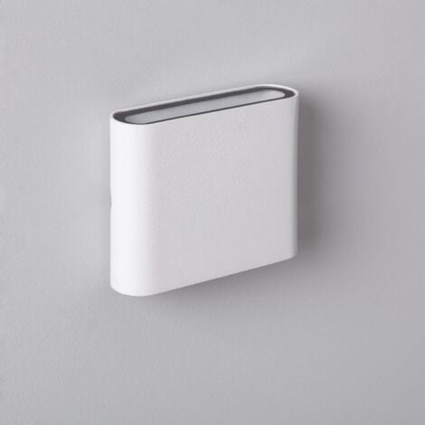 EFECTOLED Applique da Parete Esterni LED 6W Alluminio Quadrata Illuminazione Doppia Luce Luming Bianco 2700K Bianco Caldo