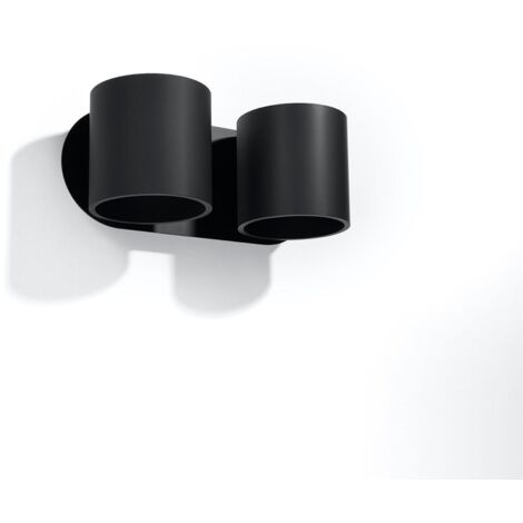 Applique da Parete in Alluminio Orbis 2 SOLLUX Nero