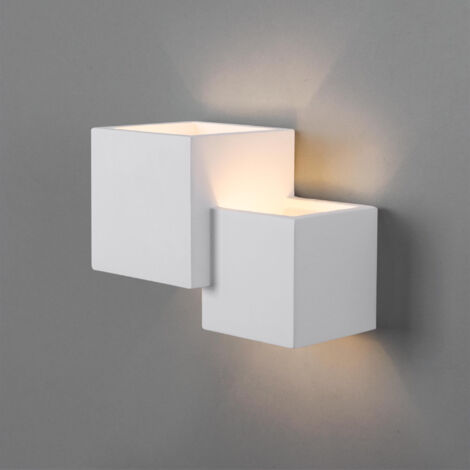 BARCELONA LED Applique da parete in gesso Cube - 2 x G9