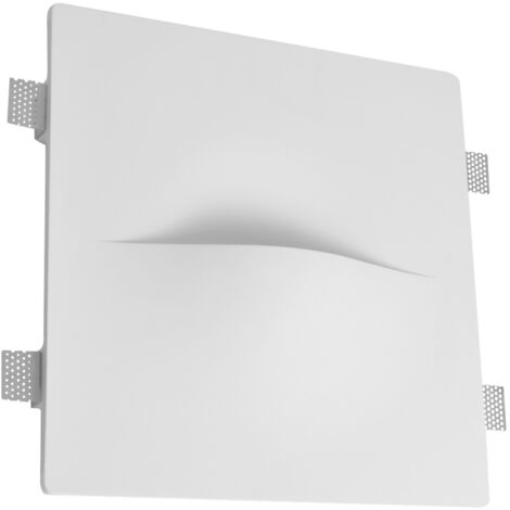 Applique da parete in gesso G9 da incasso quadrata Novaline