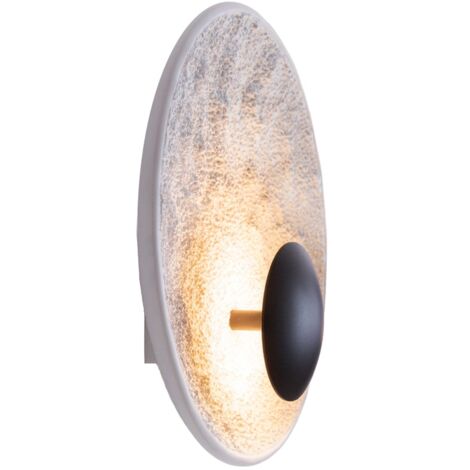 Applique da parete in gesso tonda nera LED 5W Maxlight