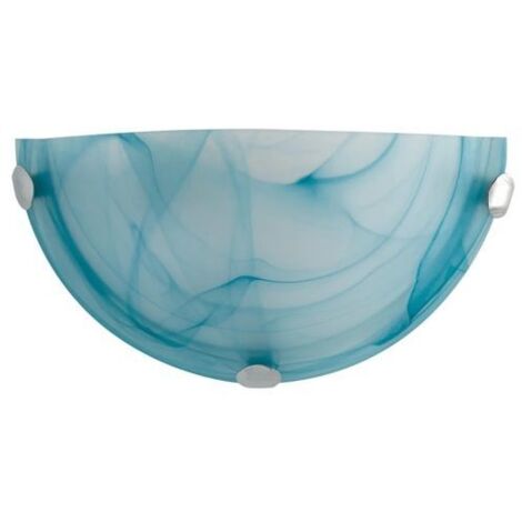 APPLIQUE DA PARETE IN VETRO BLU 1XE27 DUNA FAN EUROPE