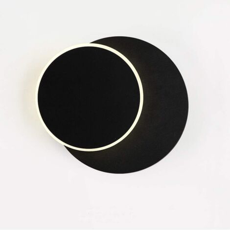 Applique da Parete Interno LED 9W Luce Calda, Moderna Nero Ferro Lampada da Parete per Camera da Letto Soggiorno