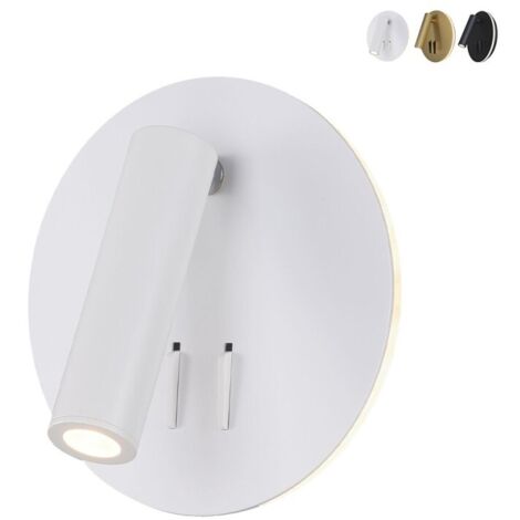 Applique Da Parete Interno Moderno Ios 176 Alluminio Bianco Led Integrato 10W