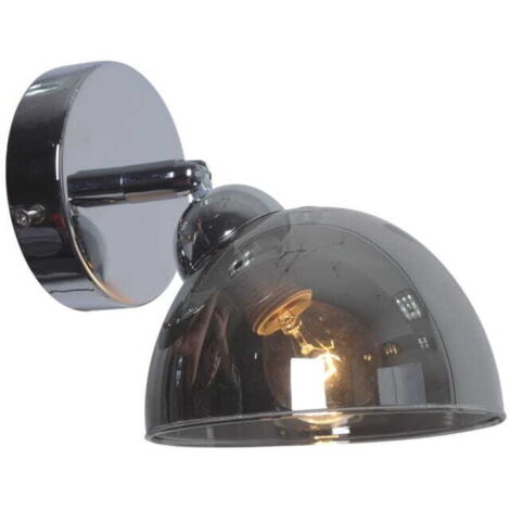 Applique da parete Kaja Hornet 1 luce E14 cromo fumé