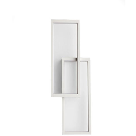 Applique da parete lampada a led doppio rettangolo 32 watt luce bianca 6500k