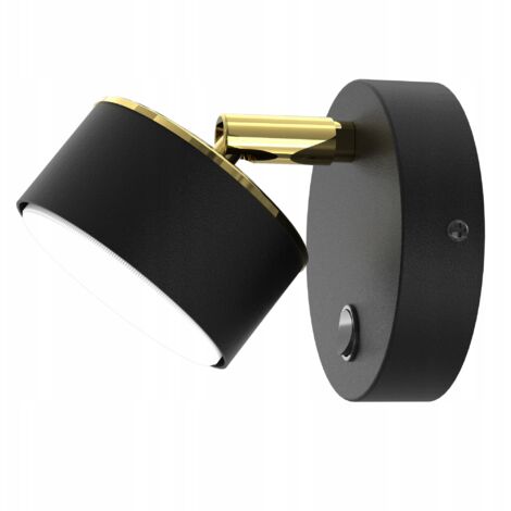 Applique da parete Lampada da soffitto Faretto Nero Oro GX53 Lampada polacca