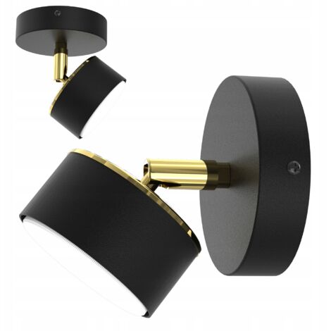 Applique da parete Lampada da soffitto Faretto Nero Oro GX53 Lampada polacca