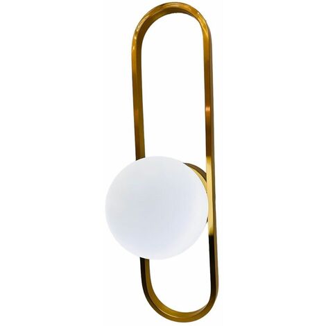 Applique da parete lampada muro in metallo bronzo con sfera attacco lampadine G9