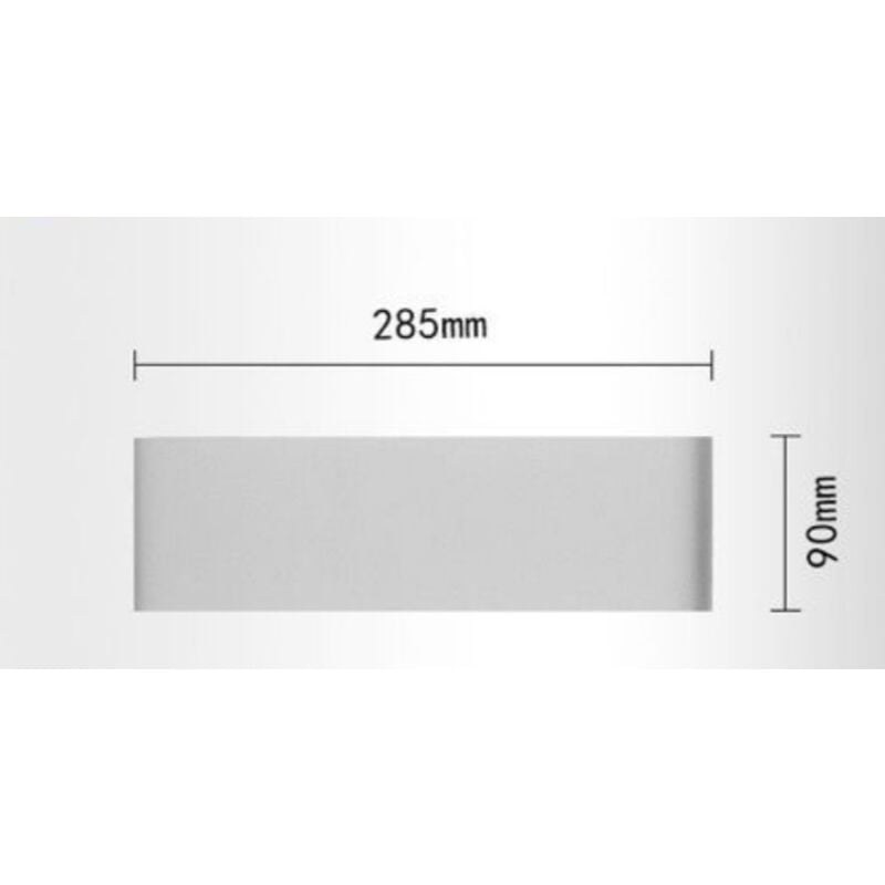 Image of Applique da parete led doppia emissione di luce lampada a muro bianco rettangolare design moderno per camera soggiorno bagno Calda
