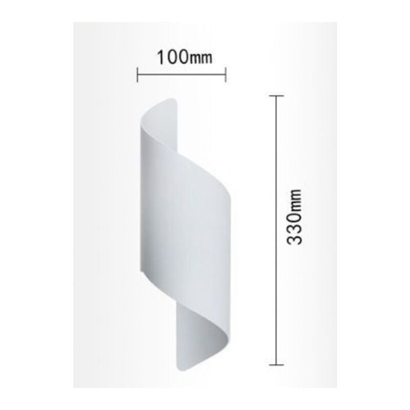 Image of Universo - Applique da parete led G9 doppia luce lampada a muro nero bianco design moderno per camera soggiorno bagno Bianco