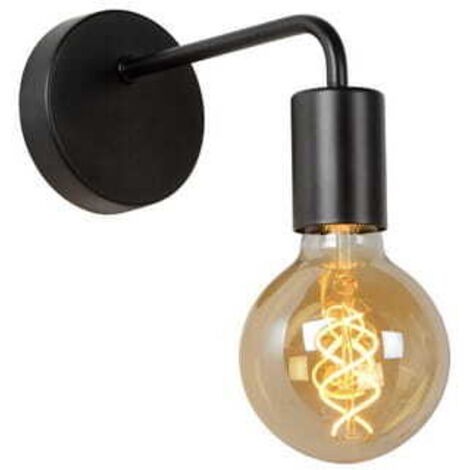 Applique da parete Lucide Scott nera E27 40W 45265