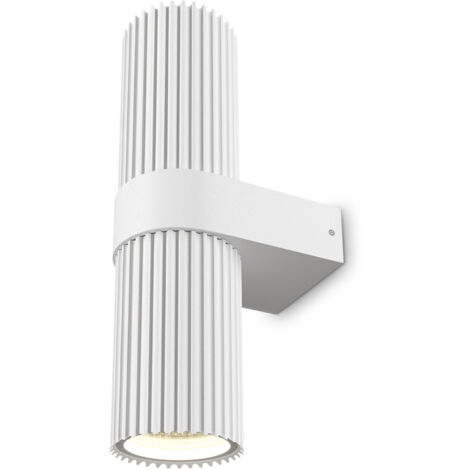 Applique Da Parete Moderno Dynamics Alluminio Bianco 2 Luci Gu10 50W