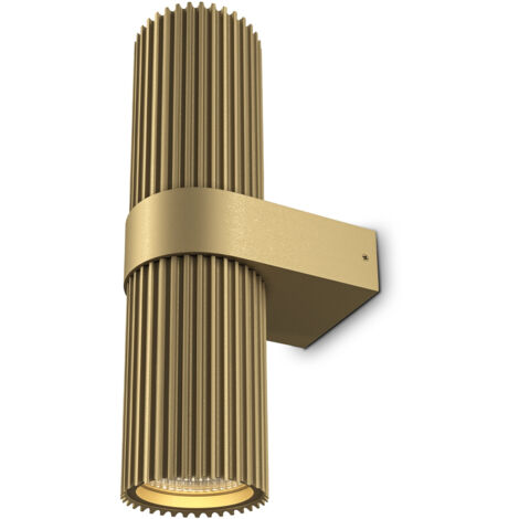 Applique Da Parete Moderno Dynamics Alluminio Oro 2 Luci Gu10 50W
