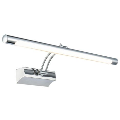 Applique Da Parete Moderno Fino Metallo Cromo 1 Luce Led 12,1W