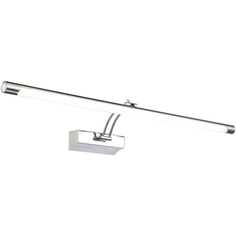 Applique Da Parete Moderno Fino Metallo Cromo 1 Luce Led 16W