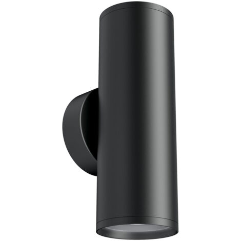 Applique Da Parete Moderno Focus S Alluminio Nero 2 Luci Gu10 10W