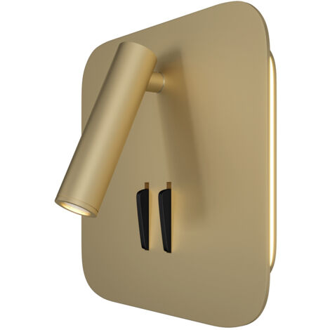 Applique Da Parete Moderno Ios 176 Alluminio Oro Luce Led Integrato 9W
