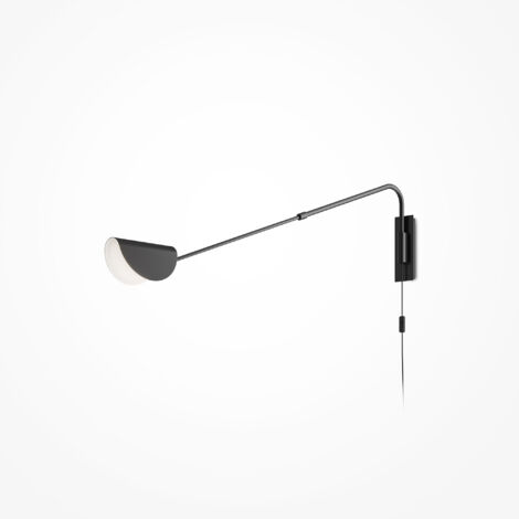 Applique Da Parete Moderno Mollis Metallo Nero 1 Luce G9 7W
