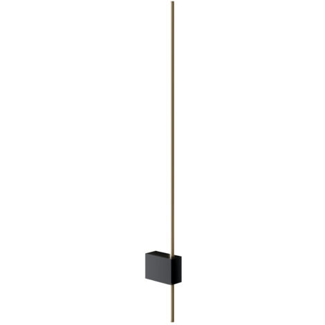 Applique Da Parete Moderno Pars Alluminio Nero Luce Led Integrato 6W