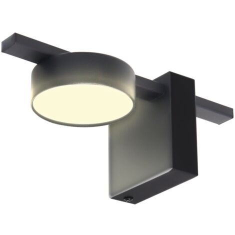 Applique da parete nera alluminio GX53 6W 4000K Polux JOY
