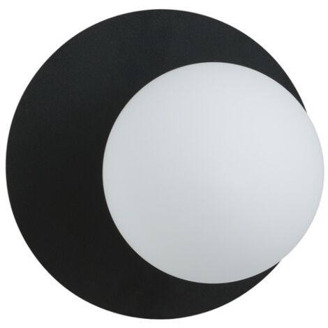 Applique da parete OSLO nero/opalino E14 1 luce Emibig