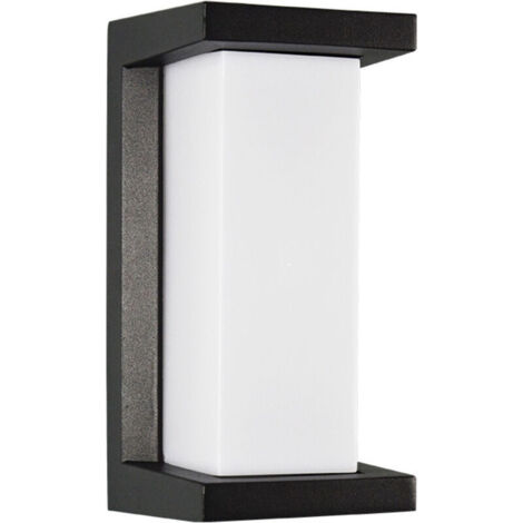 Applique da parete per esterni 6000K, applique da parete per esterni a LED in alluminio Combuh da 12 W, IP65 impermeabile, antracite, illuminazione decorativa per cortile, giardino, terrazza, vicino a