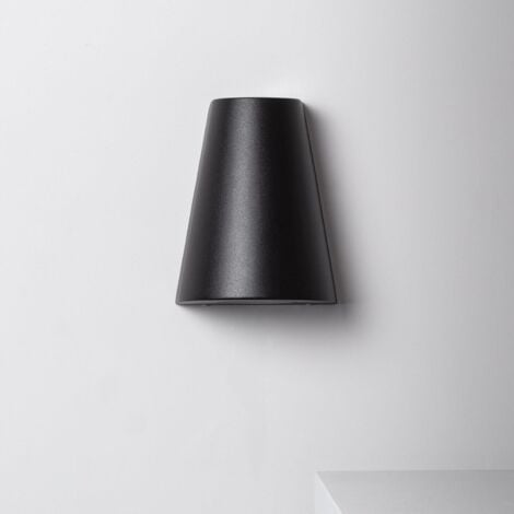 Applique da Parete per Esterni Alluminio Illuminazione Doppia Luce Magna Design Nero