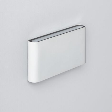 Applique da Parete per Esterni LED 12W Alluminio Rettangolare Doppia Luce Luming Bianco Bianco Caldo 2700K