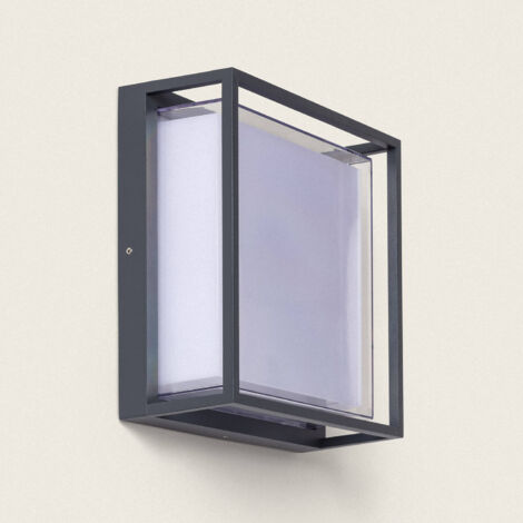 Applique da Parete per Esterni LED 20W Alluminio CCT Selezionabile Diffusore Doppio Arelien Antracite