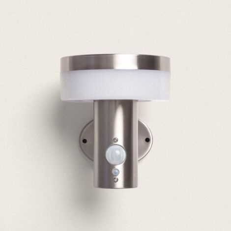 Applique da Parete per Esterni Solare LED 1,5W Alluminio con Sensore di Movimento Ashier Argento