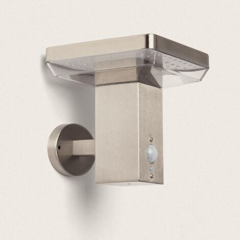 Applique da Parete per Esterni Solare LED Alluminio Barton Square Argento
