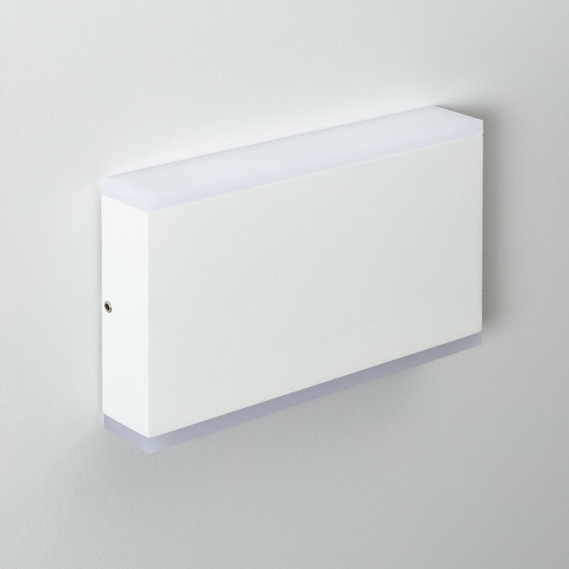 Image of Applique da Parete per Esterno LED 10W Doppia Luce Rettangolare Bianco Hera Bianco Caldo 2700K
