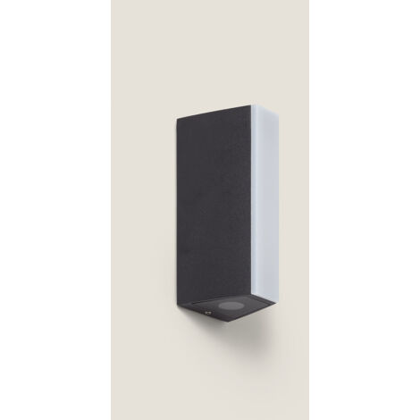 Applique da Parete per Esterno LED Alluminio Doppia Luce Hisar S Nero
