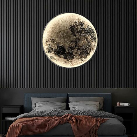 Applique da parete per interni Lampada da parete moderna a LED 15W Cerchio Design 6500K Nero Camera da letto Soggiorno 24 CM