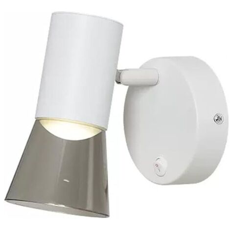 Applique da parete per interni, moderna lampada da lettura per interni, illuminazione LED GU10 orientabile a 350° (bianca)