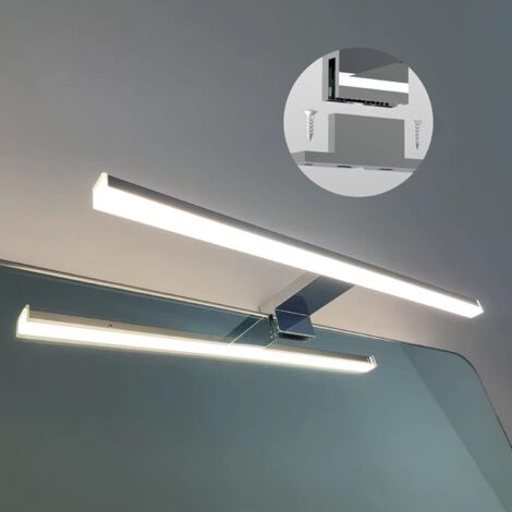 Applique da parete per specchio da bagno, 40 cm, 10 W, 800 lumen, luce bianca neutra 4000 K, 230 V, impermeabile IP44, illuminazione per bagno, adatta per specchiere, stile minimalista.