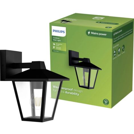Applique da Parete Philips kinno Nero 25 W Alluminio E27