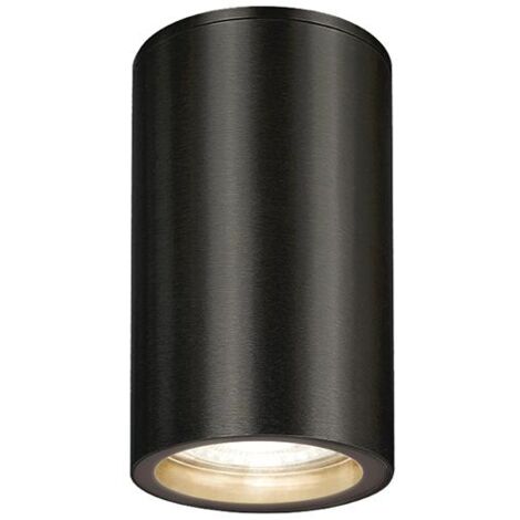 APPLIQUE DA SOFFITTO """FINE""" NERA TONDA GU10 Ø6,4CM - PAPILLON