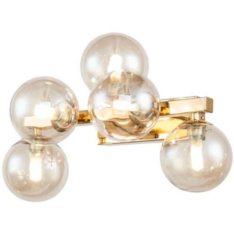 Dallas Applique murale dorée, 5 lumières, G9