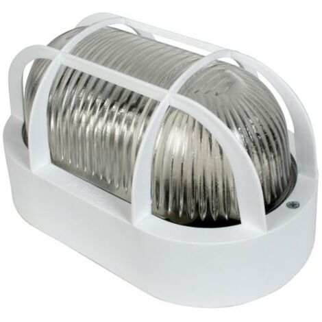 Applique d&aposextérieur ovale DUOLEC E27 60W blanche 1 entrée - talla