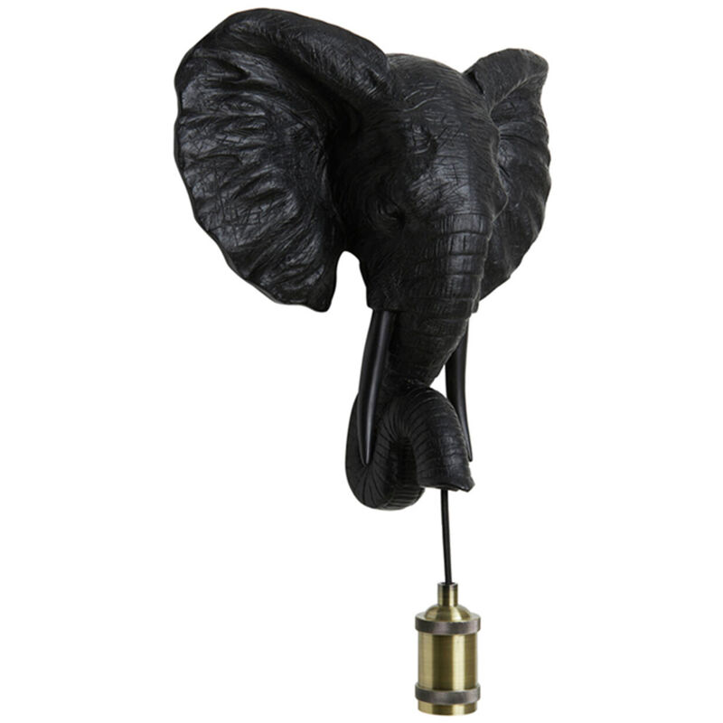 Light&living - applique murale - Elephant - noir - plastique - Light&living - applique murale - Elephant - noir - plastique -