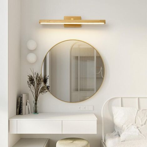 Applique de salle de bain de style scandinave, lampe de lecture pour bureau, applique de coiffeuse (40 cm, trois couleurs réglables)
