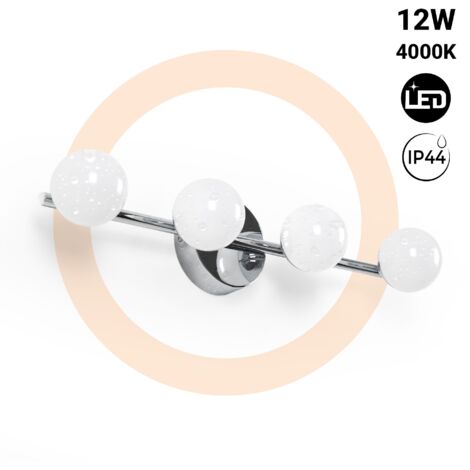 Applique de salle de bain LED - Sphères frontales - 12W -