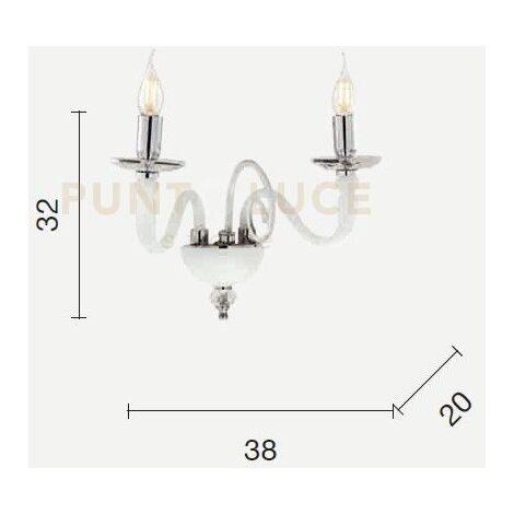 APPLIQUE DEBUSSY 2 LUCI BORGOGNA E  ORO ATTACCO E14 L.38CM