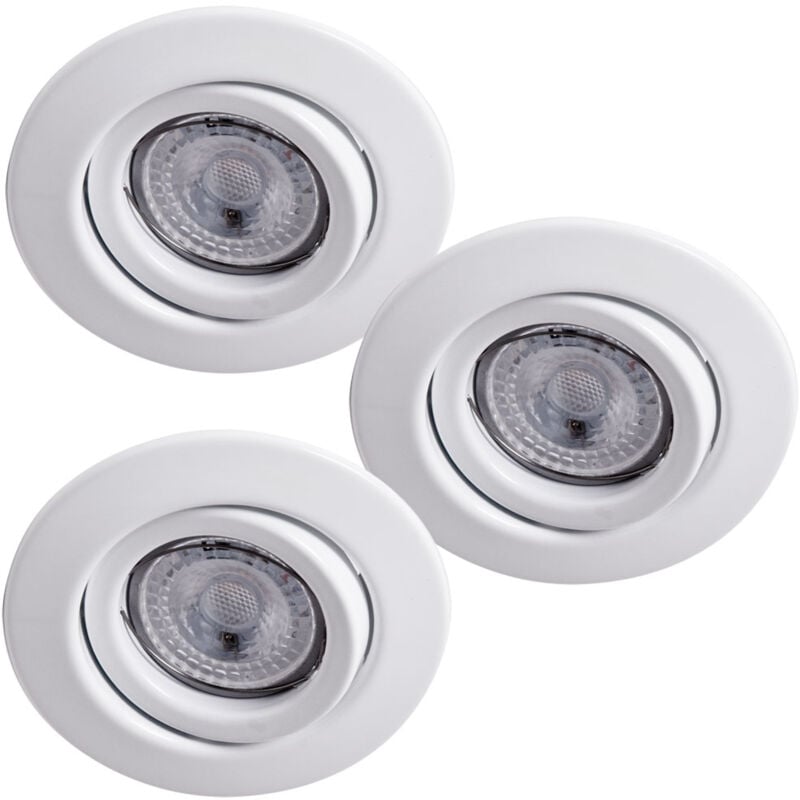 Set de 3 spots encastrables led, luminaires, éclairage, orientable Paulmann 920.27