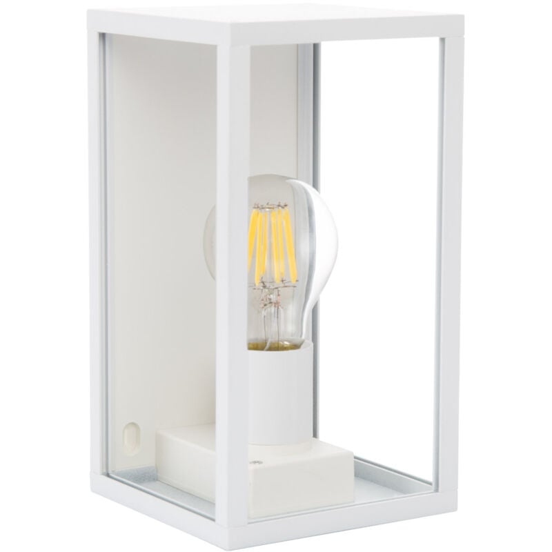 Applique d'extérieur en aluminium et verre Delha Sklum Blanc