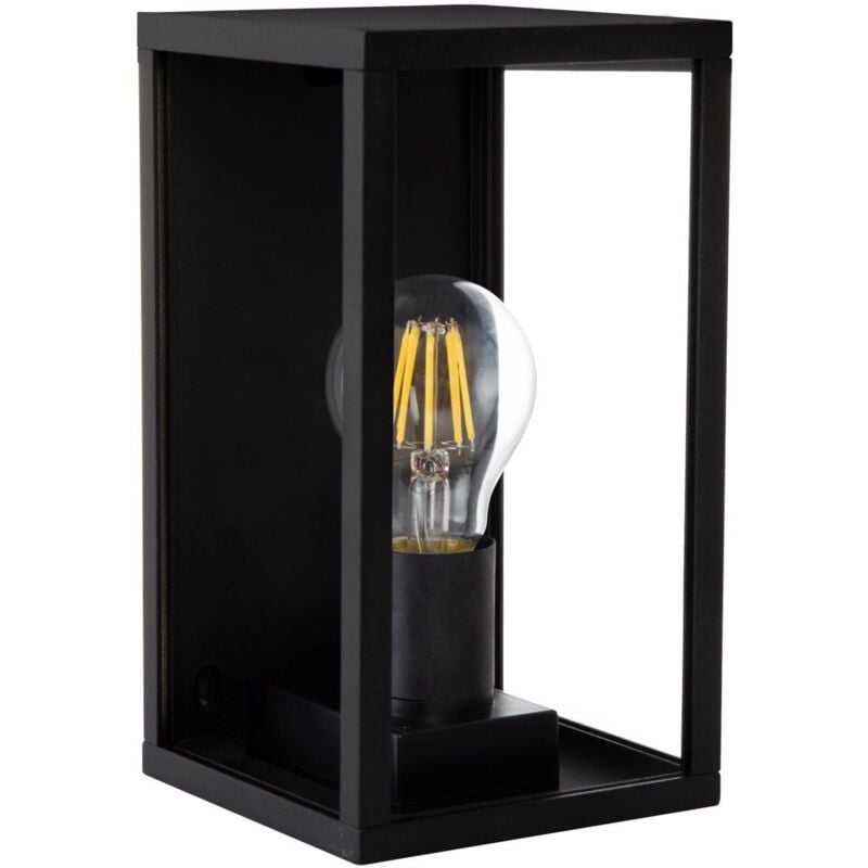 Applique d'extérieur en aluminium et verre Delha Sklum Noir