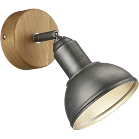 Applique Delhi Trio legno chiaro/argento E14 803400167