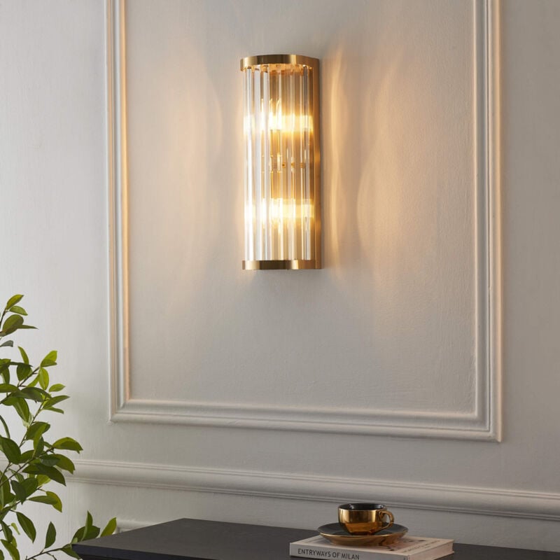 Kosilum - Applique demi-cylindrique pampilles transparentes - Andria